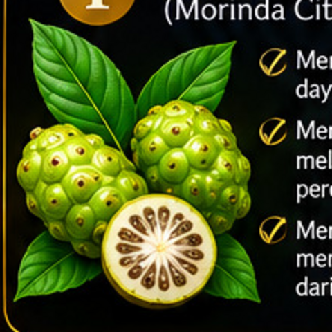 Buah dan daun Mengkudu